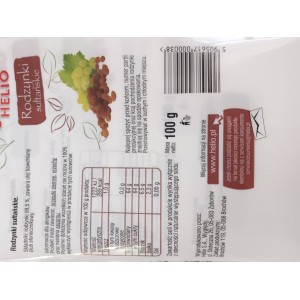 Rodzynki sułtańskie 100 g Helio